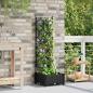 Preview: Gartenpflanzer mit Spalier Schwarz 40x40x125,5 cm