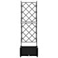 Preview: Gartenpflanzer mit Spalier Schwarz 40x40x125,5 cm