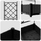 Preview: Gartenpflanzer mit Spalier Schwarz 40x40x125,5 cm