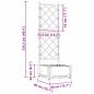 Preview: Gartenpflanzer mit Spalier Schwarz 40x40x125,5 cm