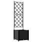 Preview: Gartenpflanzer mit Gitter Schwarz 40x40x143 cm