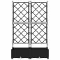 Preview: Gartenpflanzer mit Gitter 2 Stück schwarz 80x40x125,5 cm