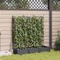Preview: ARDEBO.de - Gartenpflanzer mit Trellis 3 Stück Schwarz 120 x 40 x 125,5 cm