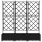 Preview: Gartenpflanzer mit Trellis 3 Stück Schwarz 120 x 40 x 125,5 cm