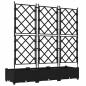 Preview: Gartenpflanzer mit Trellis 3 Stück Schwarz 120 x 40 x 125,5 cm