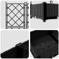 Preview: Gartenpflanzer mit Trellis 3 Stück Schwarz 120 x 40 x 125,5 cm