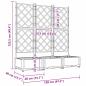 Preview: Gartenpflanzer mit Trellis 3 Stück Schwarz 120 x 40 x 125,5 cm