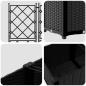 Preview: Garten Pflanzer mit Trellis 5 Stück Schwarz 120x120x143 cm