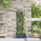 Preview: ARDEBO.de - Gartenpflanzer mit Gitter Grau 40x40x125,5 cm