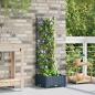 Preview: Gartenpflanzer mit Gitter Grau 40x40x125,5 cm