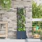 Preview: ARDEBO.de - Gartenpflanzer mit Spalier Grau 40x40x143 cm