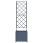 Preview: Gartenpflanzer mit Spalier Grau 40x40x143 cm