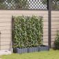 Preview: ARDEBO.de - Gartenpflanzer mit Spalier 3 Teile Grau 120x40x125,5 cm