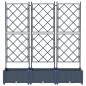 Preview: Gartenpflanzer mit Spalier 3 Teile Grau 120x40x125,5 cm