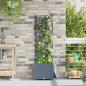 Preview: ARDEBO.de - Gartenpflanzgefäß mit Spalier Hellgrau 40x40x143 cm
