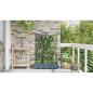 Preview: Gartenpflanzer mit Spalier 2 Stück Hellgrau 80x40x125,5 cm