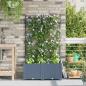 Preview: ARDEBO.de - Gartenpflanzkübel mit Gitter 2 Stück Hellgrau 80x40x143 cm