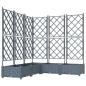 Preview: Gartenpflanzer mit Rankgitter 5 Stk Hellgrau 120x120x125.5 cm