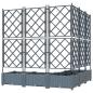 Preview: Gartenpflanzer mit Rankgitter 5 Stk Hellgrau 120x120x125.5 cm