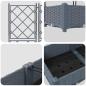 Preview: Gartenpflanzer mit Rankgitter 5 Stk Hellgrau 120x120x125.5 cm