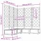 Preview: Gartenpflanzer mit Rankgitter 5 Stk Hellgrau 120x120x125.5 cm