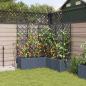 Preview: Gartenpflanzer mit Gitter 5 Stück Hellgrau 120x120x143 cm