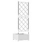 Preview: Pflanzgefäß mit Spalier Weiß 40x40x125,5 cm