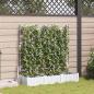 Preview: ARDEBO.de - Garten Pflanzer mit Spalier 3-teilig Weiß 120x40x125.5 cm