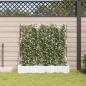 Preview: Garten Pflanzer mit Spalier 3-teilig Weiß 120x40x125.5 cm