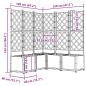Preview: Gartenpflanzer mit Spalier 5 Stück Weiß 120x120x143 cm