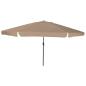 Preview: ARDEBO.de - Gartenparasol Ø395x245 cm Taupe