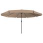 Preview: Gartenparasol Ø395x245 cm Taupe