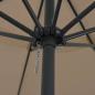 Preview: Gartenparasol Ø395x245 cm Taupe