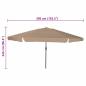 Preview: Gartenparasol Ø395x245 cm Taupe
