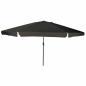 Preview: ARDEBO.de - Gartenparasol Ø395x245 cm Schwarz