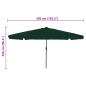 Preview: Gartenschirm mit LED-Lichtern Ø395x245 cm Grün