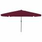 Preview: ARDEBO.de - Gartenschirm mit LED-Lichtern Ø395x245 cm Bordeauxrot