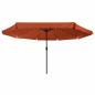 Preview: Gartenumbrella mit LED-Lichtern ø395x245 cm Terracotta