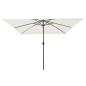 Preview: Quadrat Gartenparasol 295x245 cm Sandweiß