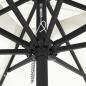 Preview: Quadrat Gartenparasol mit LED-Lichtern 295x245 cm Sandweiß