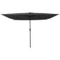 Preview: Quadratischer Gartenparasol mit LED-Lichtern 295x245 cm in Anthrazit