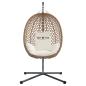Preview: Hängendes Ei-Stuhl Poly-Rattan 104 x 100 x 191 cm Hellcreme