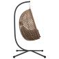 Preview: Hängender Eierstuhlkorb mit Stand Kaffee Poly Rattan