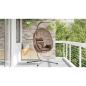 Preview: Hängendes Ei-Stuhl Poly-Rattan 104 x 100 x 191 cm Kaffeebraun