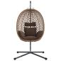 Preview: Hängendes Ei-Stuhl Poly-Rattan 104 x 100 x 191 cm Kaffeebraun