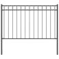 Preview: Zaunpaneele mit Kreis Grau Stahl 1,7 x 0,8 m Robust Zaunpanel
