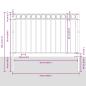 Preview: Zaunpaneele mit Kreis Grau Stahl 1,7 x 0,8 m Robust Zaunpanel
