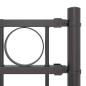 Preview: Gartenzaun Grau 1,7x1 m aus Stahl