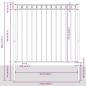 Preview: Gartenzaun Grau 1,7x1,5 m Stahl