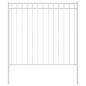 Preview: Gartenzaun Weiß 1,7x1,2 m aus Stahl